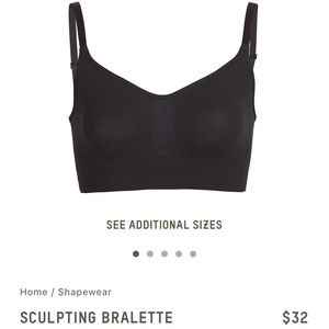 NEW IN BOX SKIMS SCULPTING BRALETTE WITH LOWBACK SIZE SMALL/MEDIUM IN ONYX